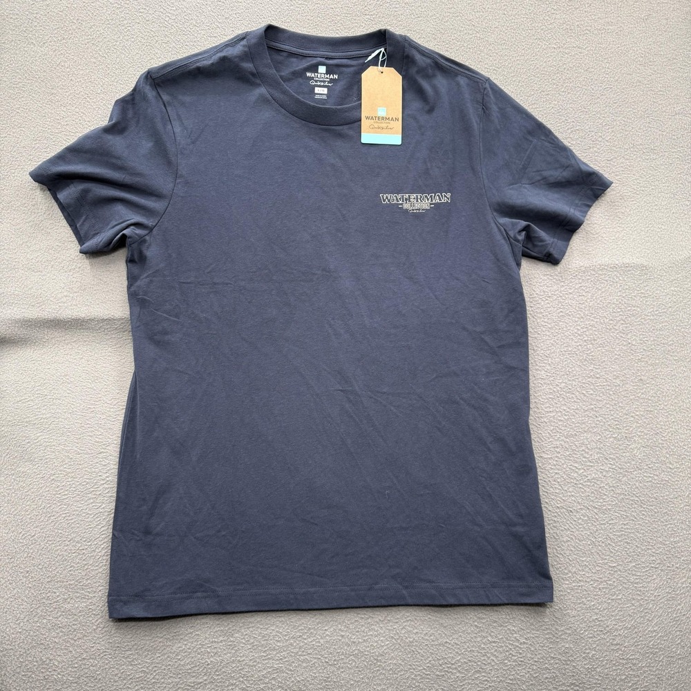 Quiksilver Waterman Shirt Mens Large Blue Sailboat Graphic Tee Tagless